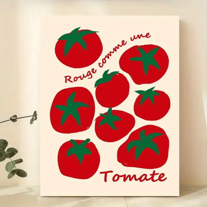Home Decor Foto - Modern Colorful Red Tomatoes Wall Art