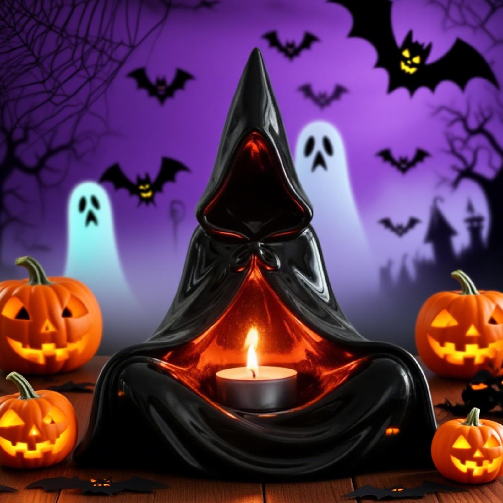 Home Decor Gothic - Spooky Tealight Holder Desktop Mysterious Man