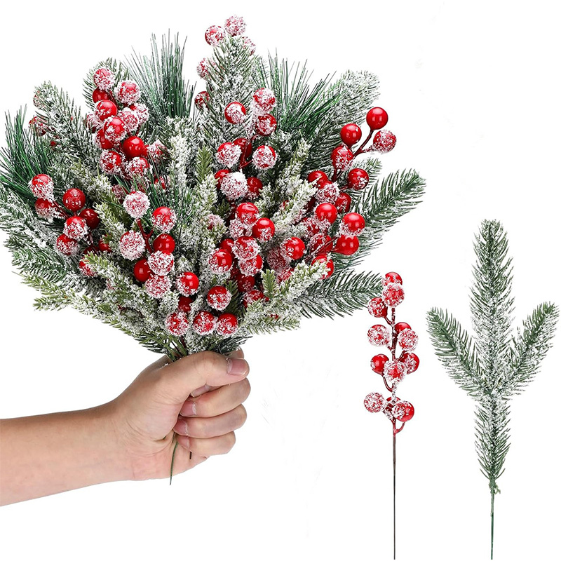 Home Decor Xmas Gifts - 20/26cm Christmas Decoration Artificial Pine Needle