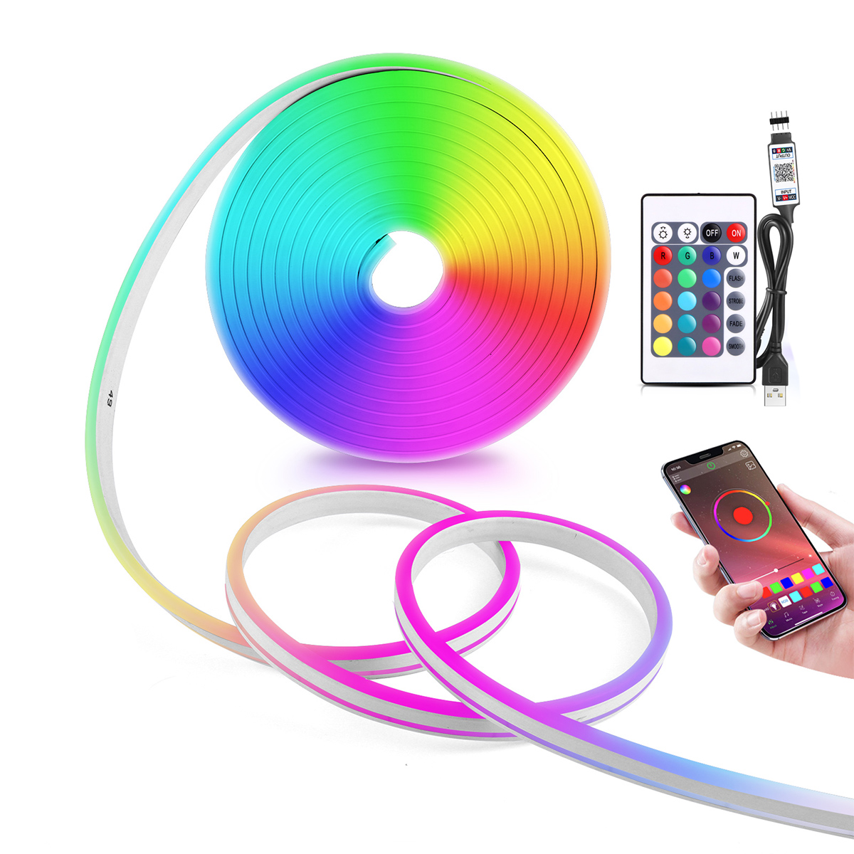 Home Decor App - 5V USB RGB Neon LED Strip