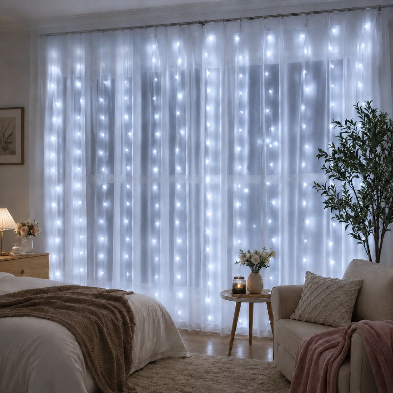 Fairy Lights Bedroom - 3/4/6m Curtain LED String Lights Garland