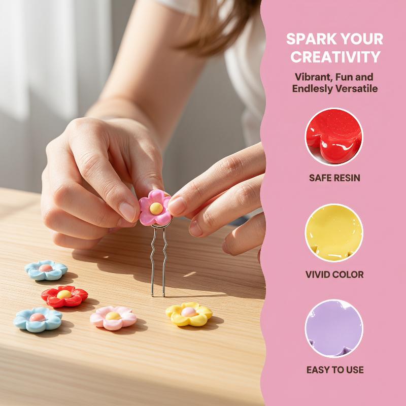 Home Decor Flowers - 10PCS Shiny 22x22mm Flower Series Miniature