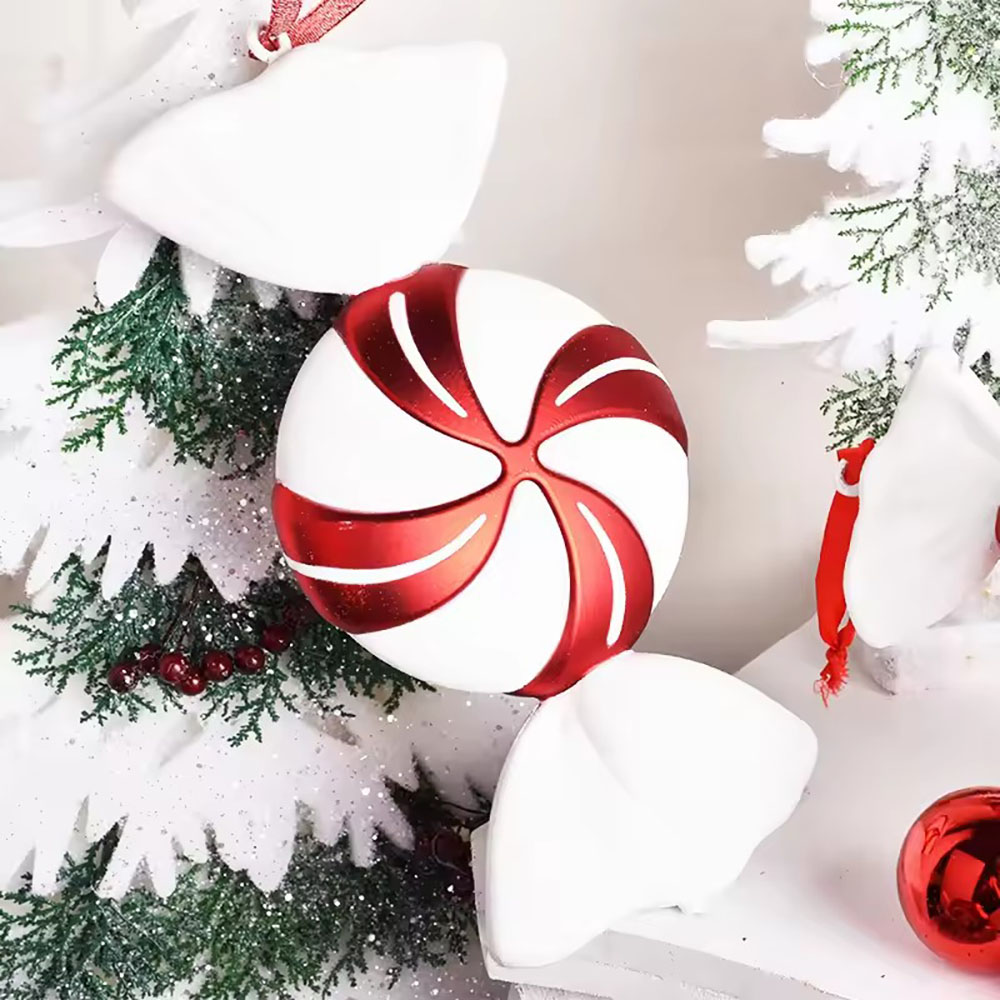 Home Decor Xmas Gifts - 4PCS Big Christmas Ball Ornaments Red