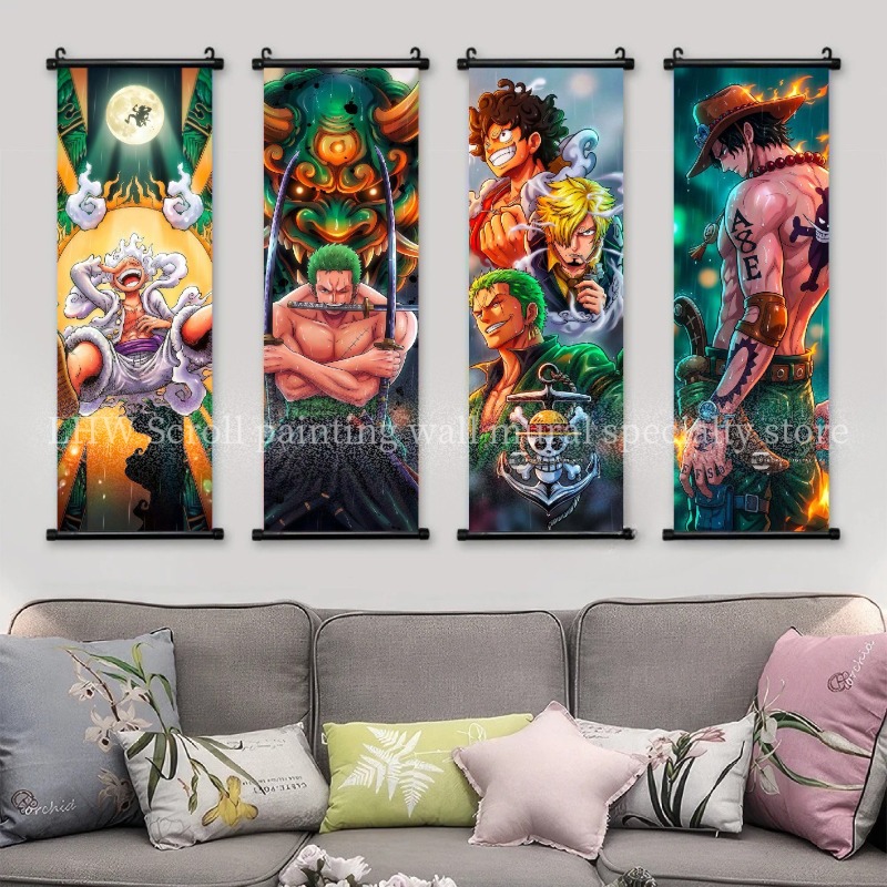 One Piece Scroll Hanging Paint - Home Decor Online 评论和价格