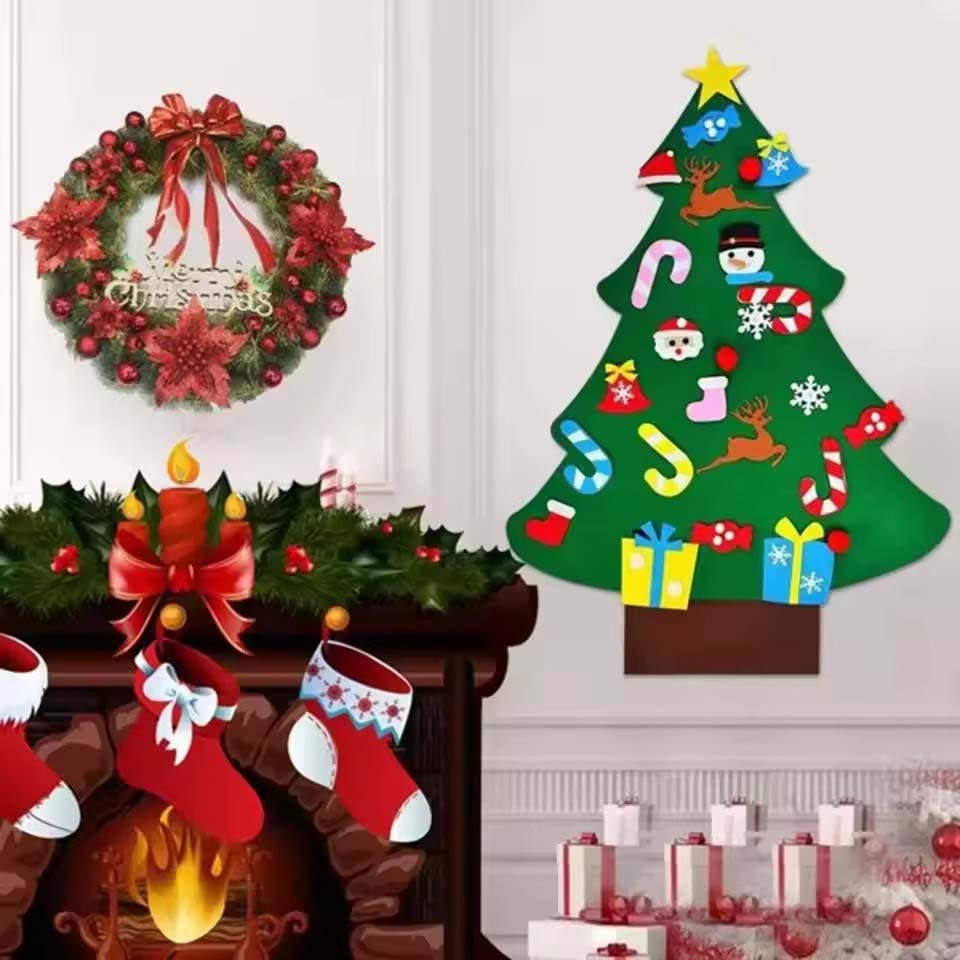 Kids DIY Felt Xmas Tree Set Ch - Home Xmas Decor Ideas 评论和价格