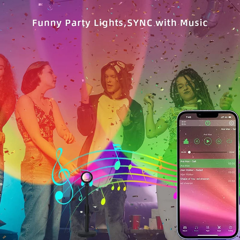 Smart LED Sunset Lamp Colorful - Home Decor App 评论和价格