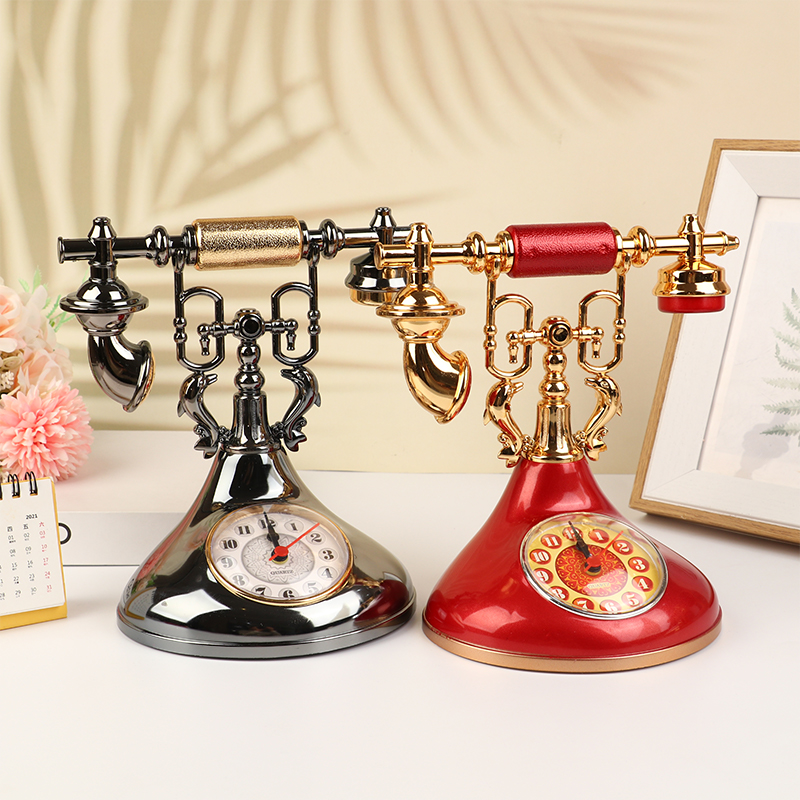 1pc Retro Alarm Clock Telephon - Vintage Alarm Clock 评论和价格