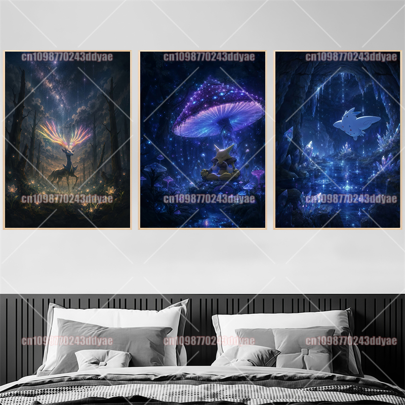 Anime Pokemon Character Origin - Home Decor Canvas 评论和价格