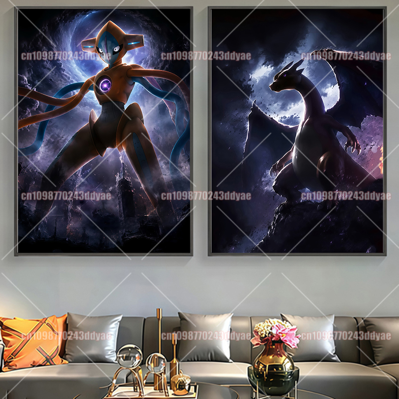 Anime Pokemon Character Origin - Home Decor Canvas 评论和价格