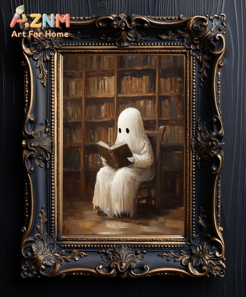 Dark Academia Two Ghosts in A  - Home Decor Gothic 评论和价格
