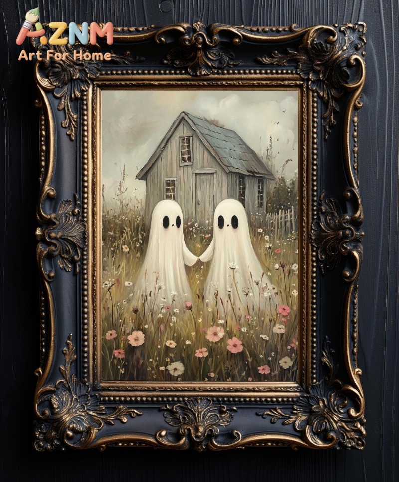Dark Academia Two Ghosts in A  - Home Decor Gothic 评论和价格