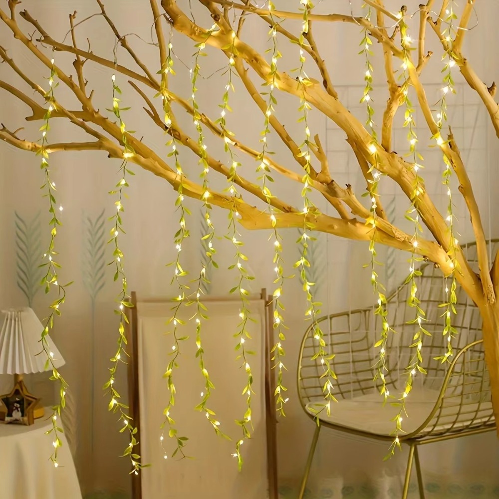 Artificial Plants Garland Arti - Fairy Lights Bedroom 评论和价格