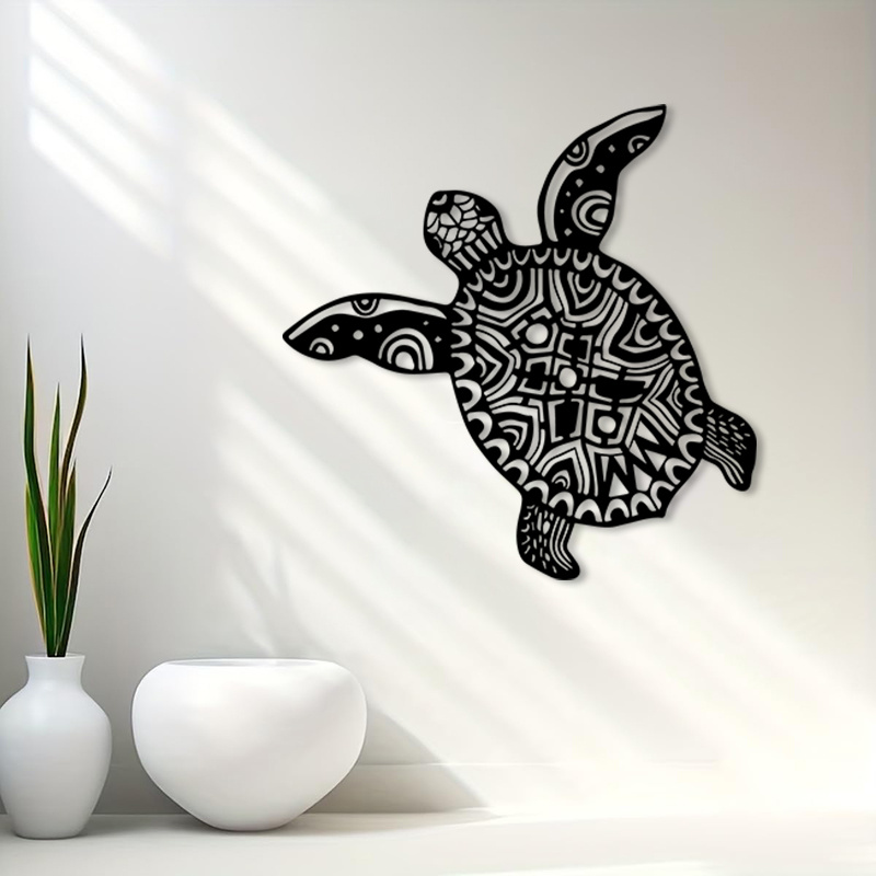 Sea Turtle Iron Metal Wall Art - Home Decor Nautical 评论和价格
