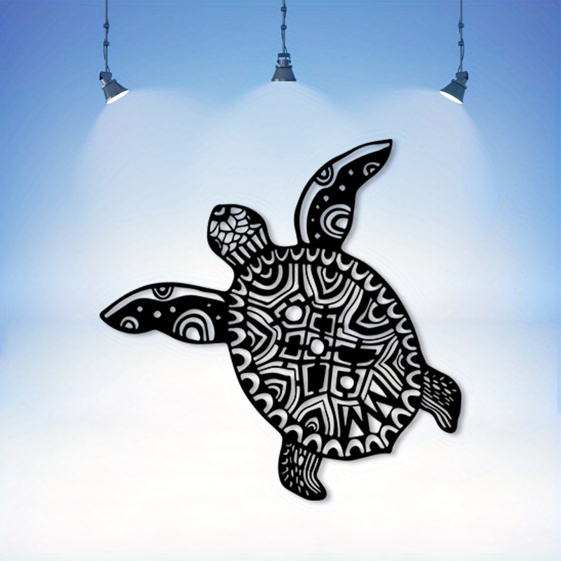 Sea Turtle Iron Metal Wall Art - Home Decor Nautical 评论和价格