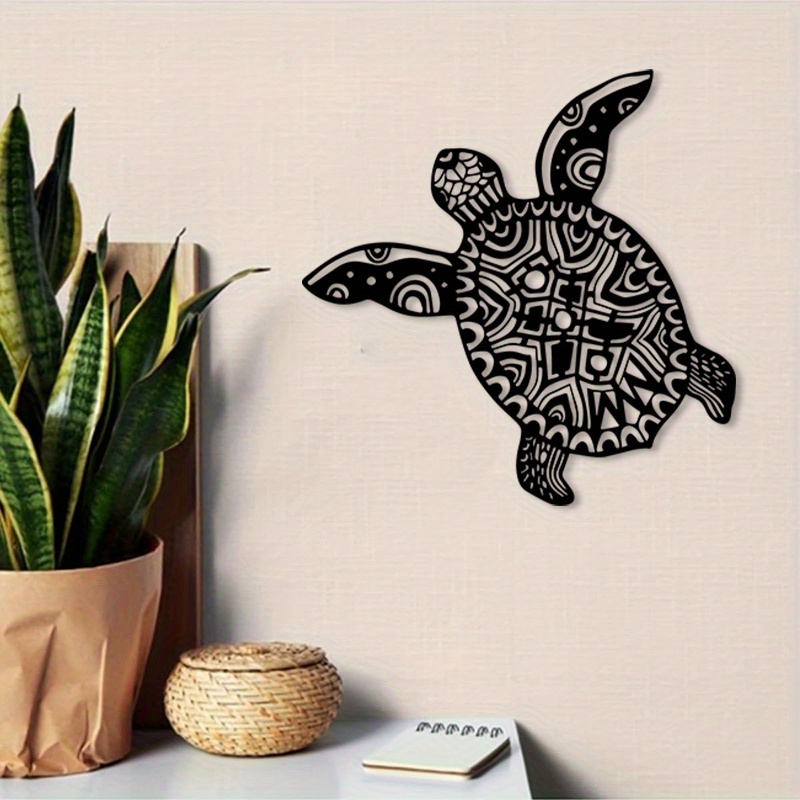 Sea Turtle Iron Metal Wall Art - Home Decor Nautical 评论和价格
