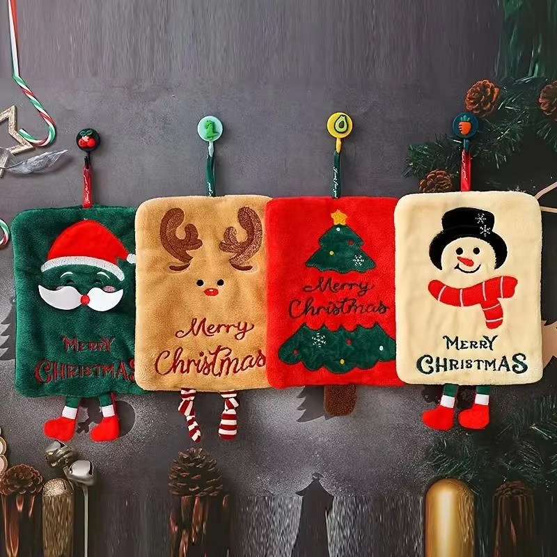 Christmas Hanging Hand Towel C - Home Decor Xmas Gifts 评论和价格