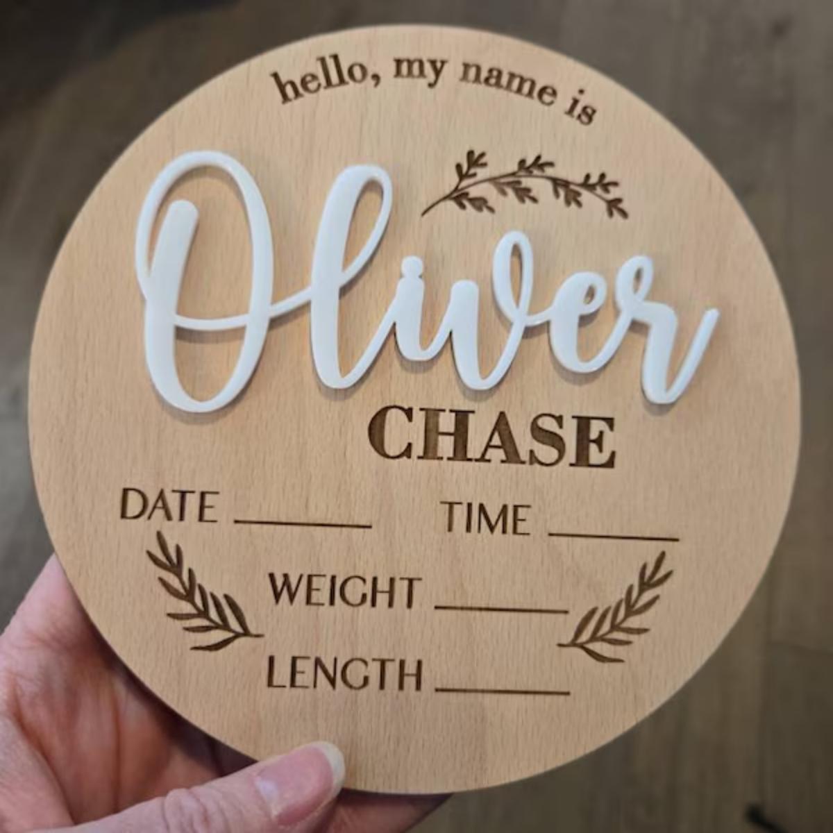 1Pc Custom Baby Announcement S - Home Decor Halloween 评论和价格