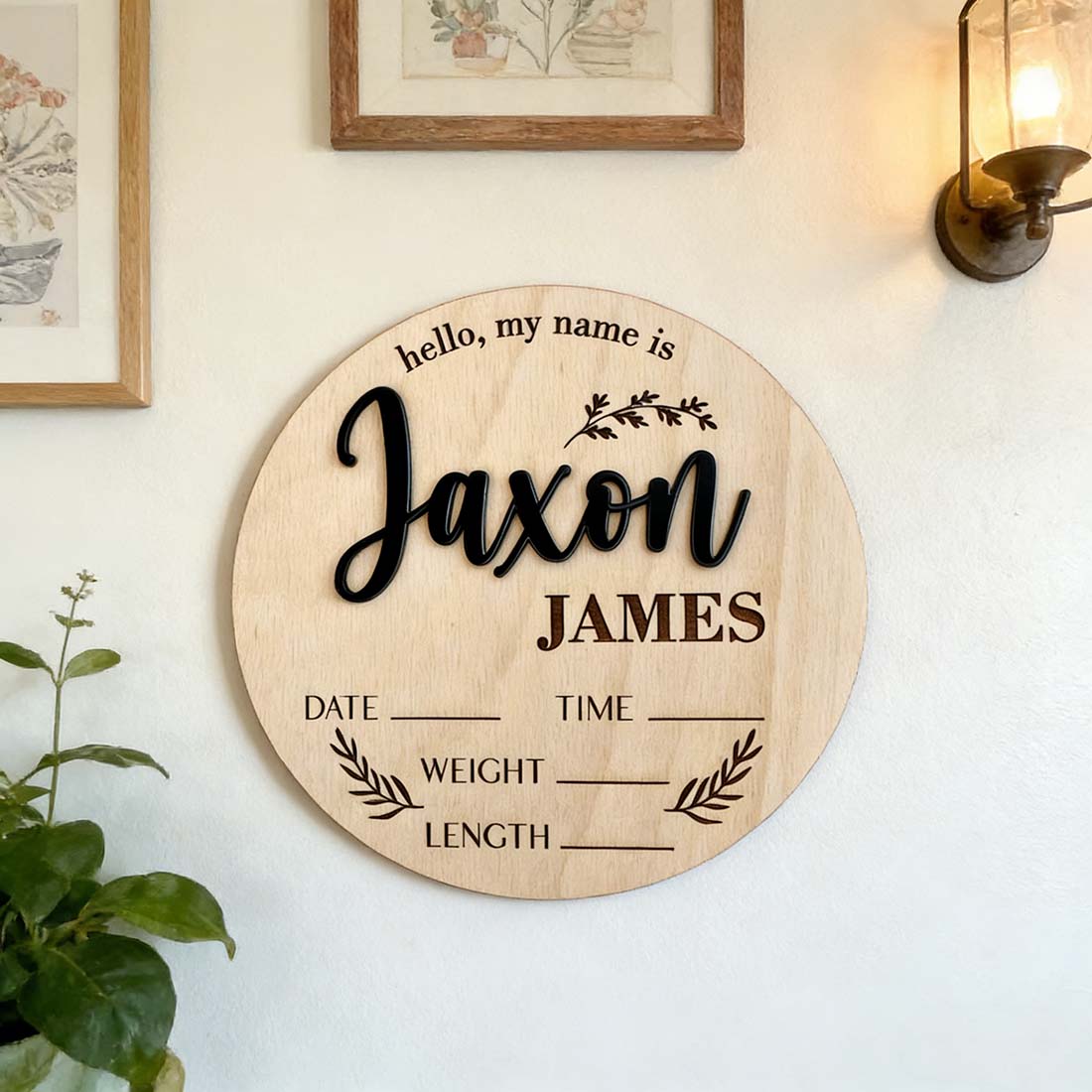 1Pc Custom Baby Announcement S - Home Decor Halloween 评论和价格