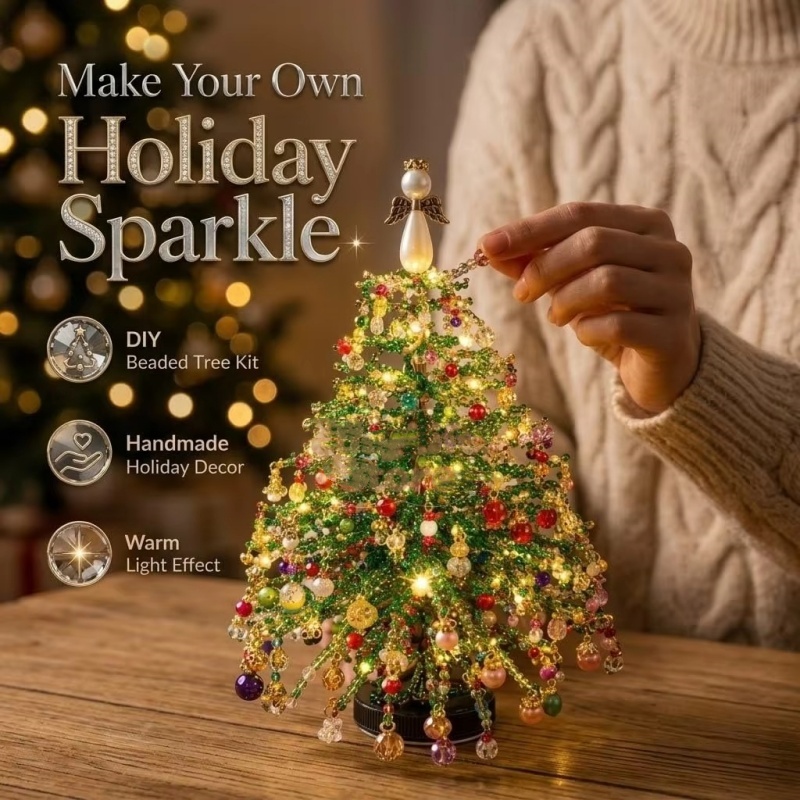 DIY Beaded Christmas Tree Kit  - Home Decor Xmas Gifts 评论和价格