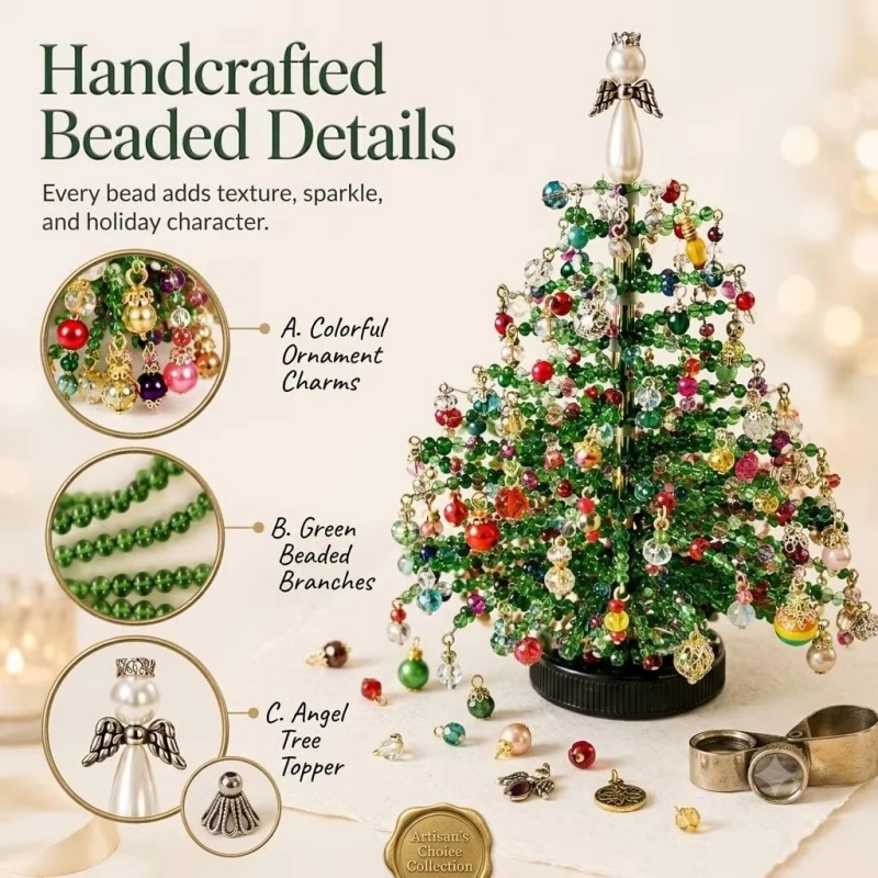 DIY Beaded Christmas Tree Kit  - Home Decor Xmas Gifts 评论和价格