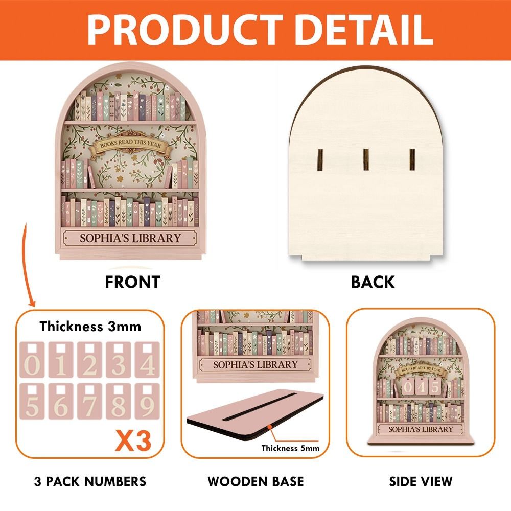 New Wooden Books Read Tracker  - Home Decor Catalog 评论和价格