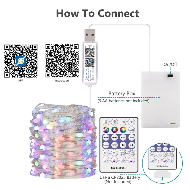 WS2812B Fairy Light String 3AA - Fairy Lights Bedroom 评论和价格