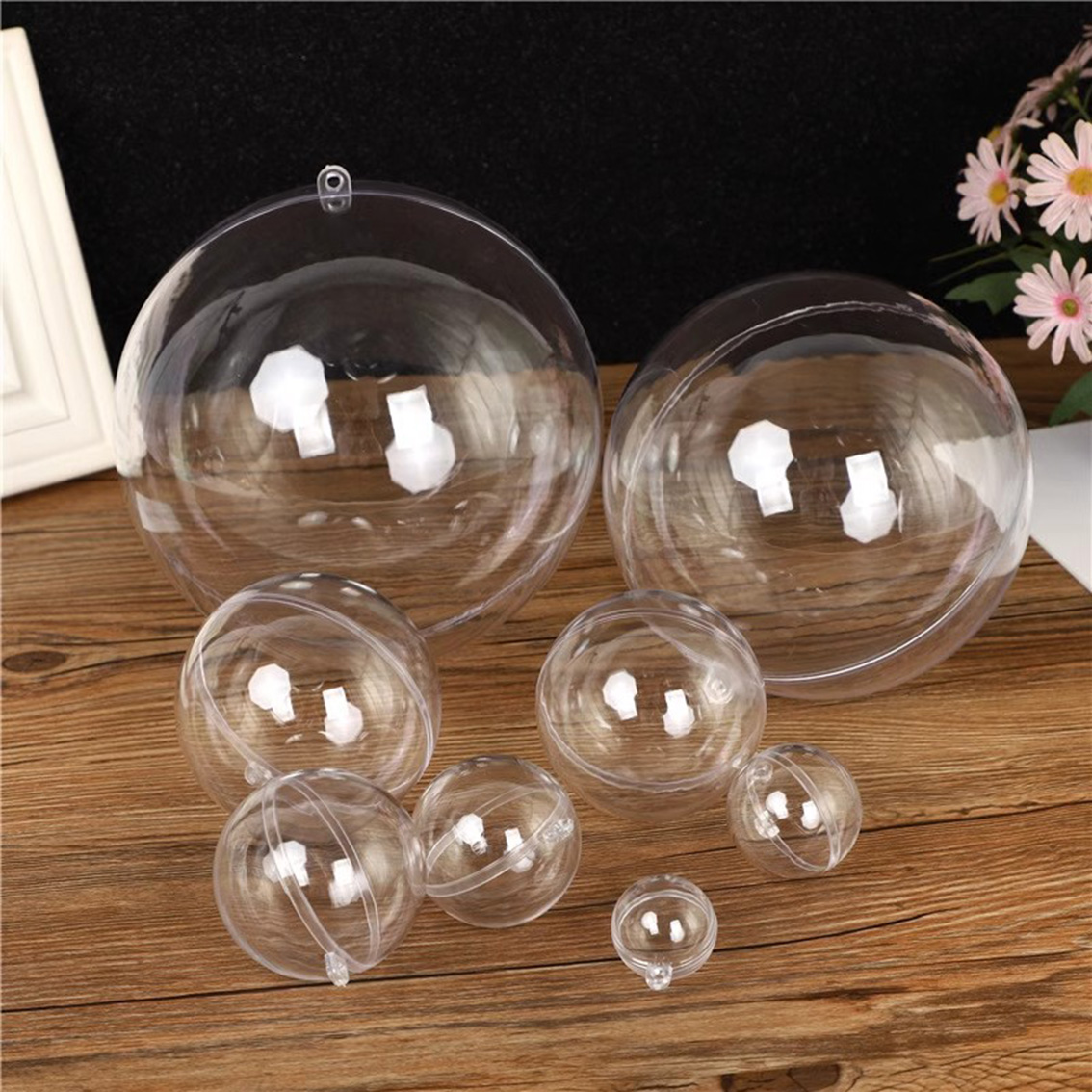 1-20CM Transparent Balls Hollo - Home Decor Xmas Gifts 评论和价格