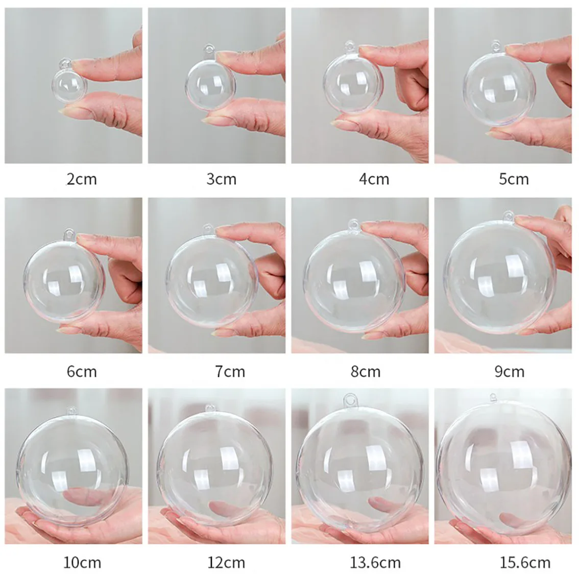 1-20CM Transparent Balls Hollo - Home Decor Xmas Gifts 评论和价格