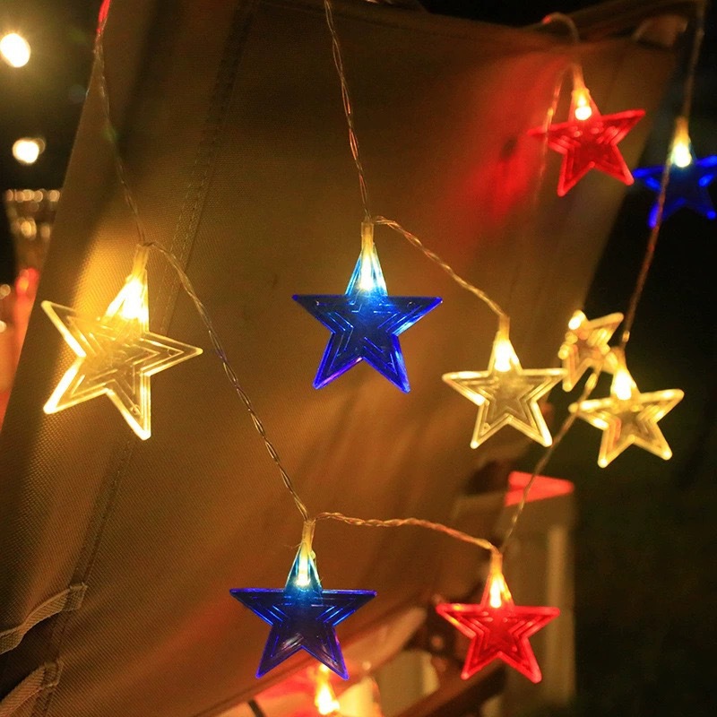 3Color Star LED String Lights  - Fairy Lights Bedroom 评论和价格