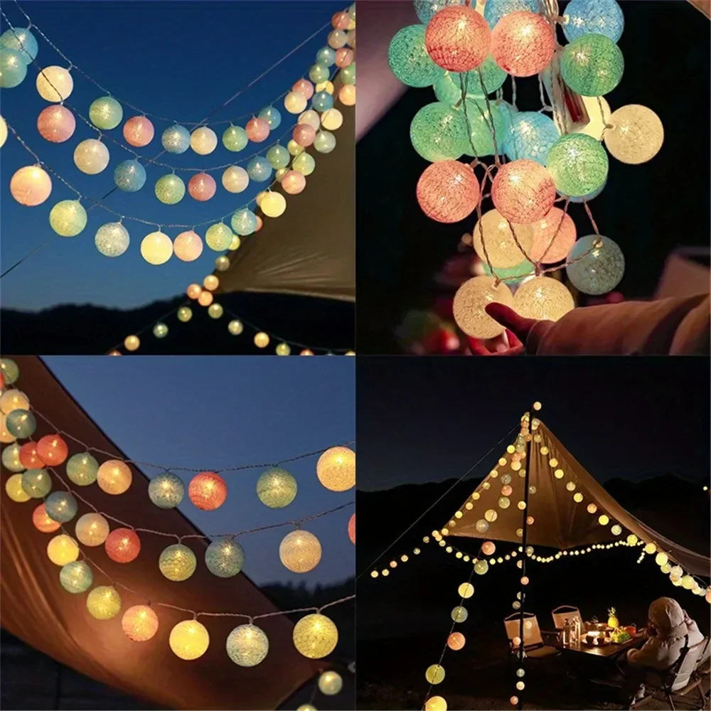 Halloween Cotton Garland Balls - Fairy Lights Bedroom 评论和价格