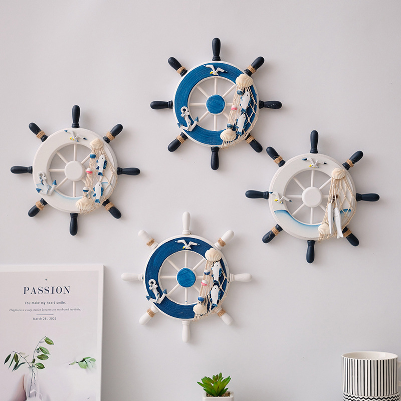 Mediterranean Style Wooden Shi - Home Decor Nautical 评论和价格