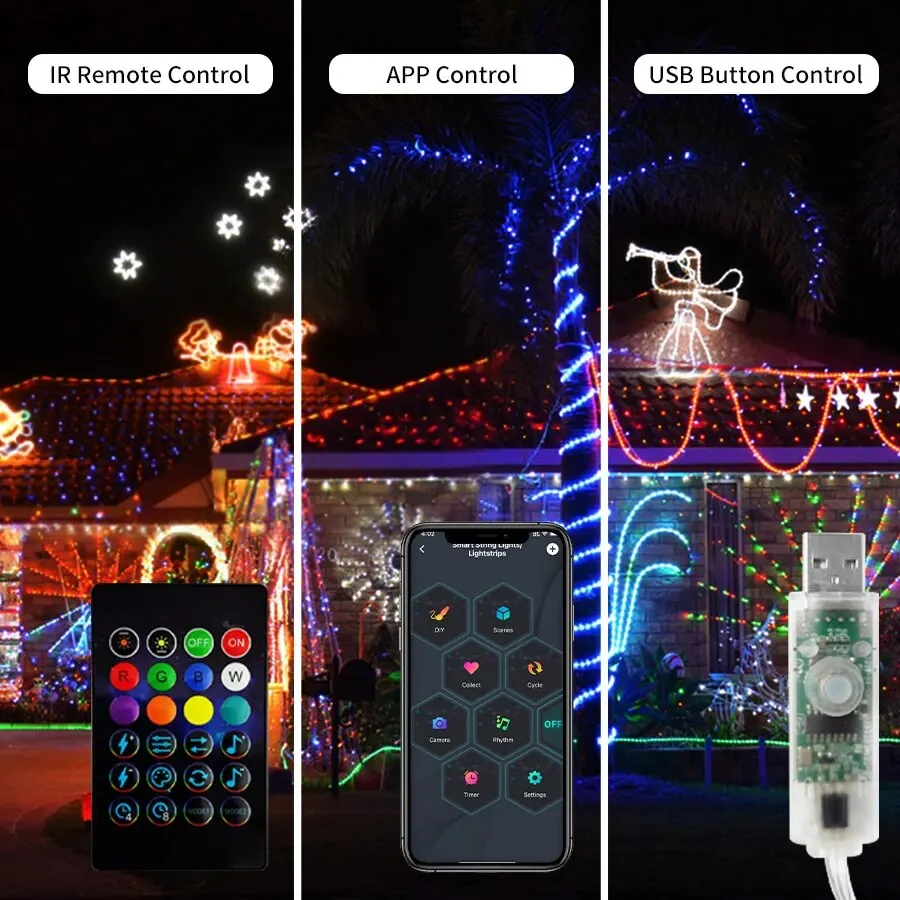 5M/10M/20M RGBIC LED Smart Fai - Home Decor App 评论和价格