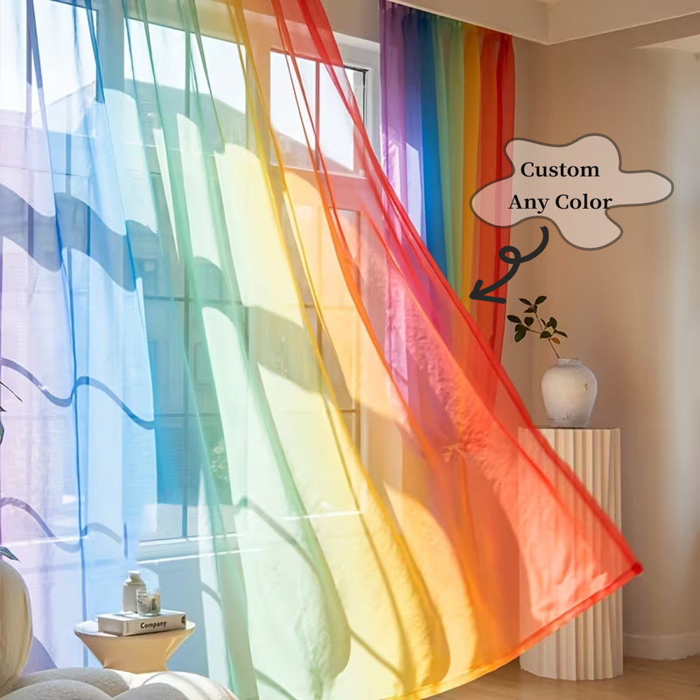 Custom 2D Flat 2pcs Sheer Curt - Home Decor Design 评论和价格