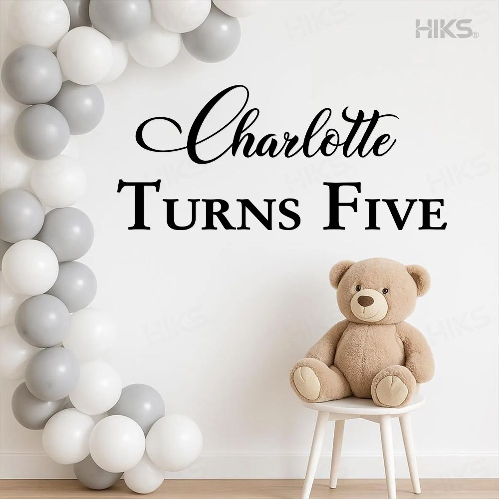 2lines/1Set Custom Text Backdr - Home Decor Wall Stickers 评论和价格