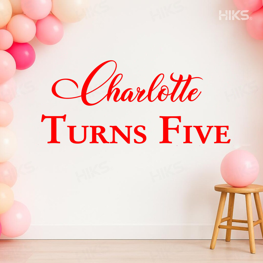 2lines/1Set Custom Text Backdr - Home Decor Wall Stickers 评论和价格