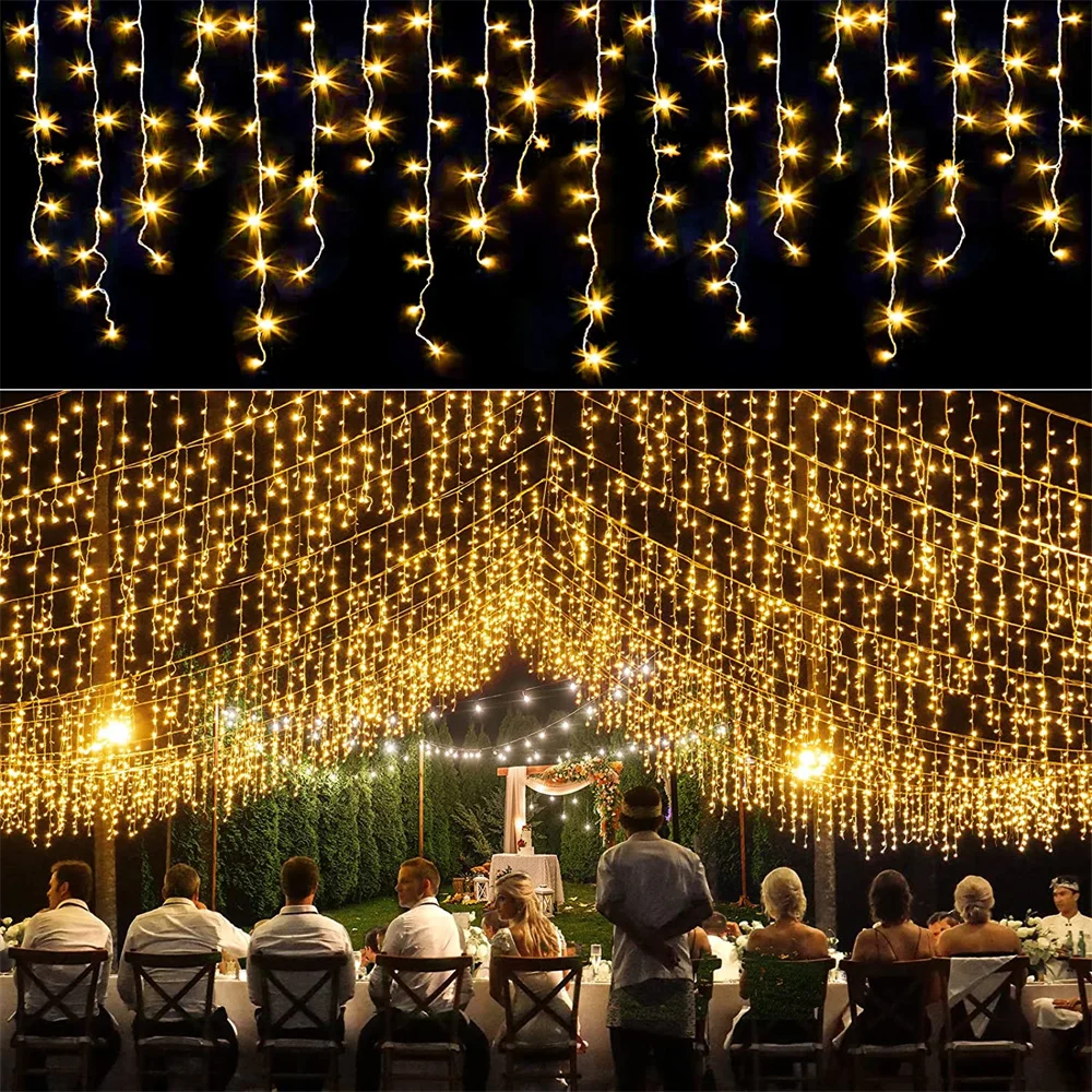 Christmas Icicle String Lights - String Curtain Light 评论和价格