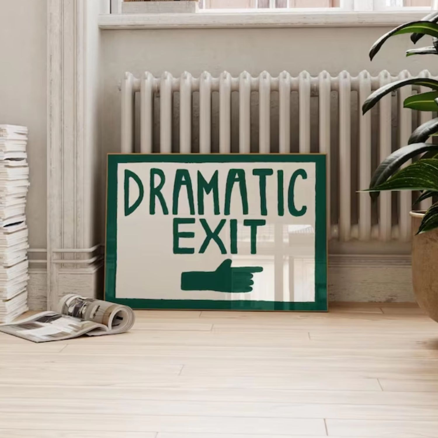 Funny Hallway Print Dark Green - Home Decor Foto 评论和价格