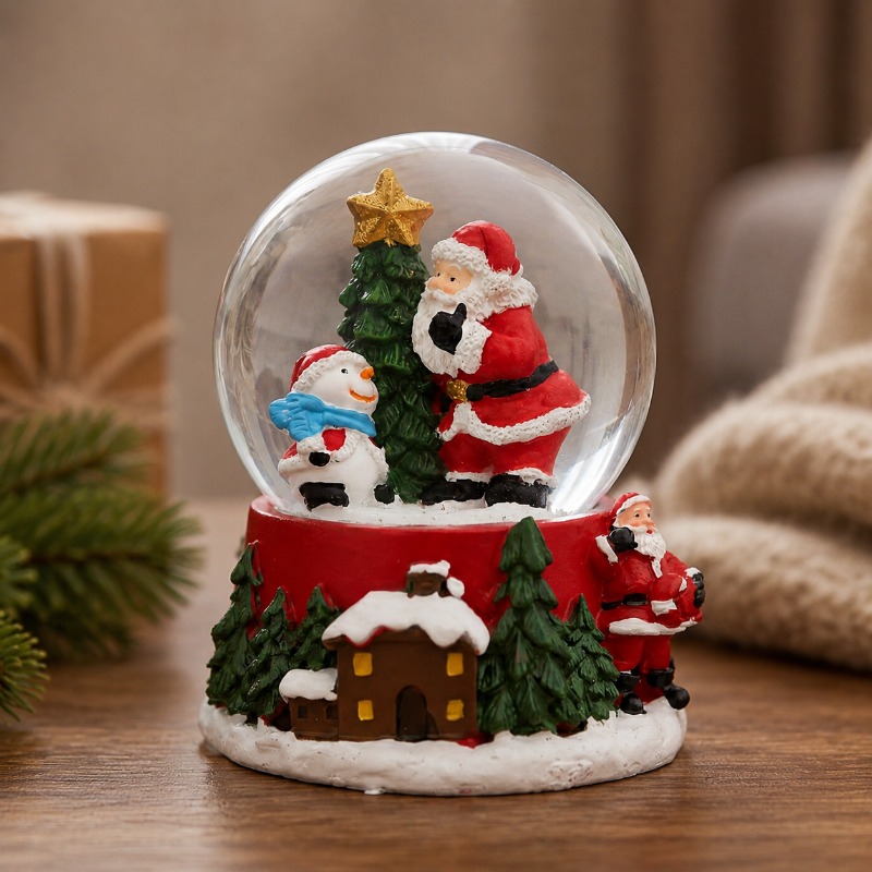 Non-Luminous Santa Claus Snow  - Home Decor Xmas Gifts 评论和价格