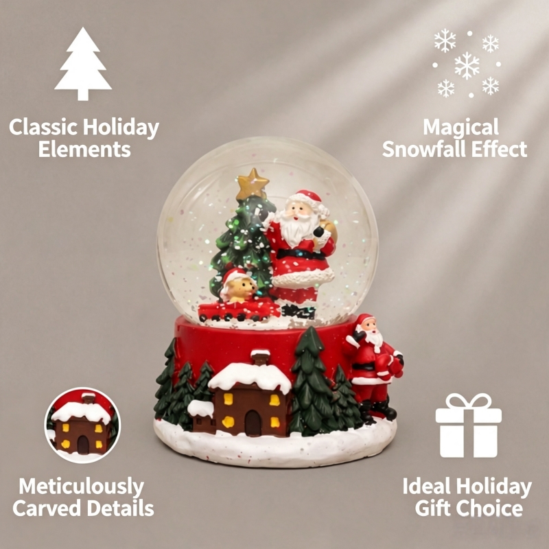Non-Luminous Santa Claus Snow  - Home Decor Xmas Gifts 评论和价格