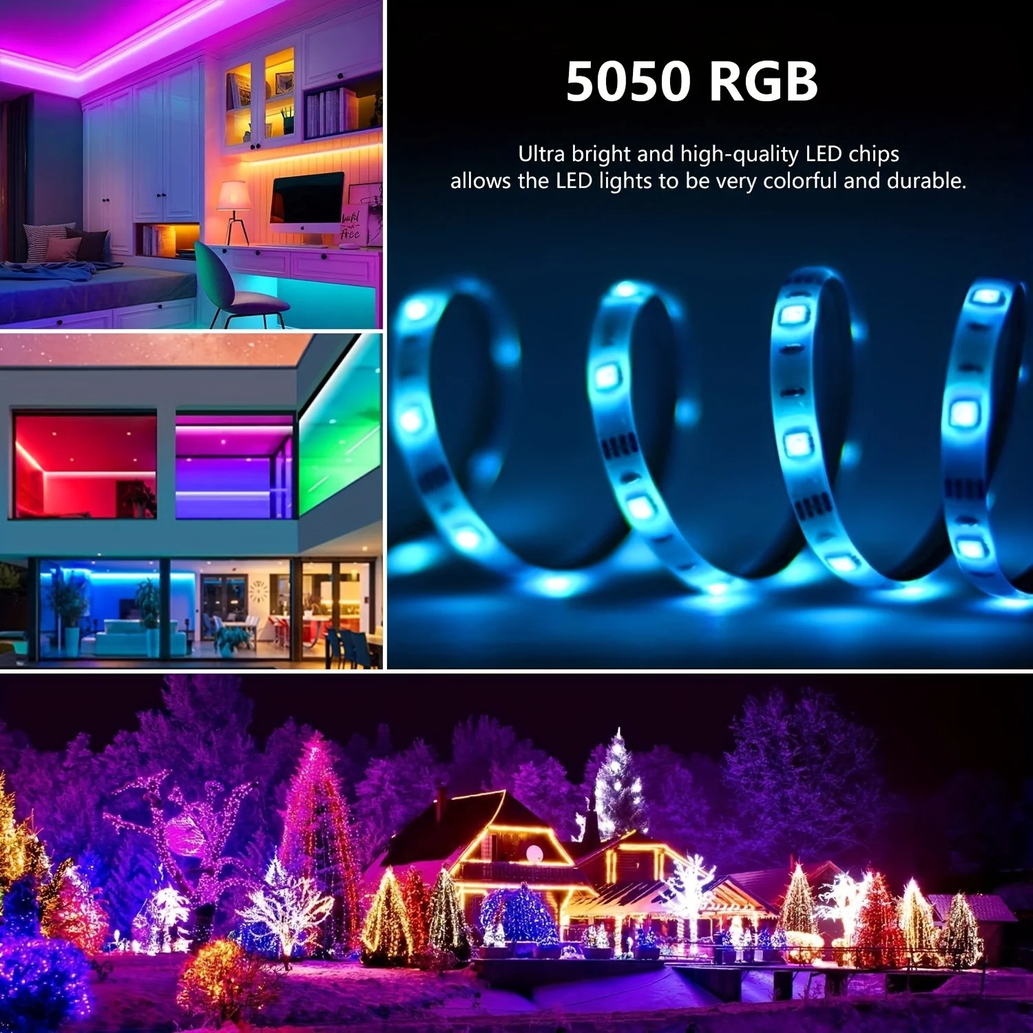 10M 20M 30M RGB LED Lights Str - Home Decor App 评论和价格