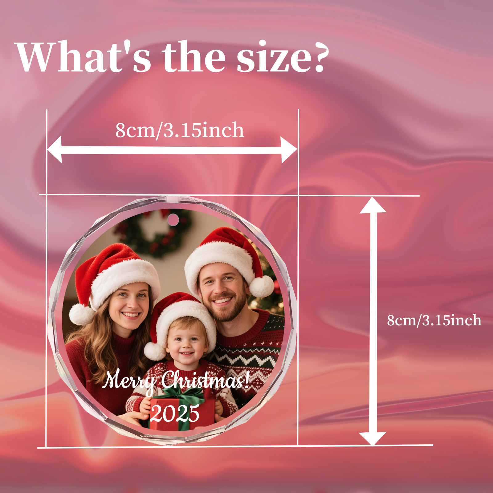 Custom Christmas Photo Ornamen - Home Decor Xmas Gifts 评论和价格