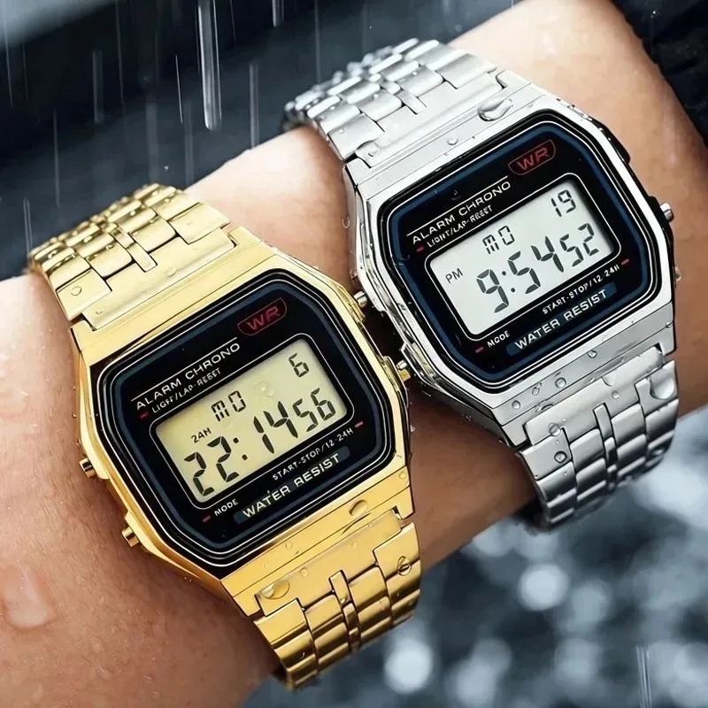 F91W Band Watch Waterproof Ret - Vintage Alarm Clock 评论和价格
