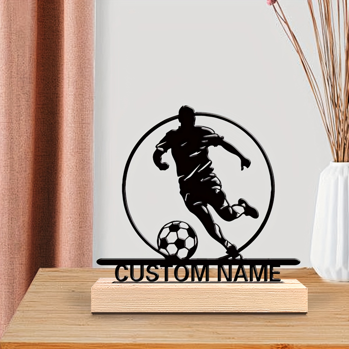 Custom Soccer Player Metal Sta - Home Decor Company 评论和价格