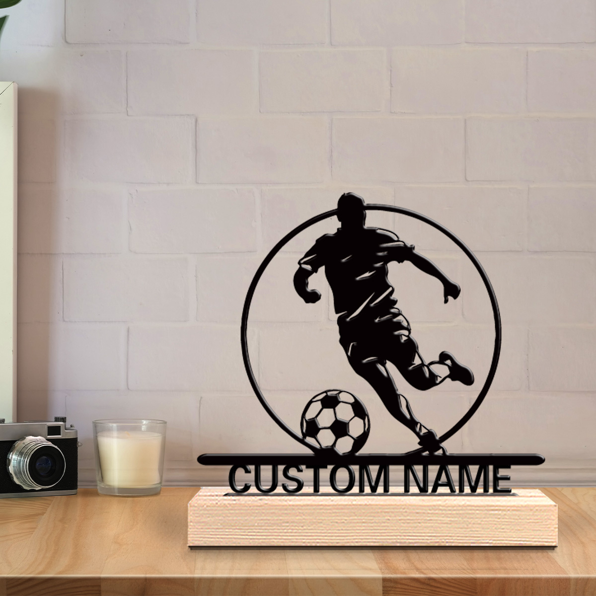 Custom Soccer Player Metal Sta - Home Decor Company 评论和价格