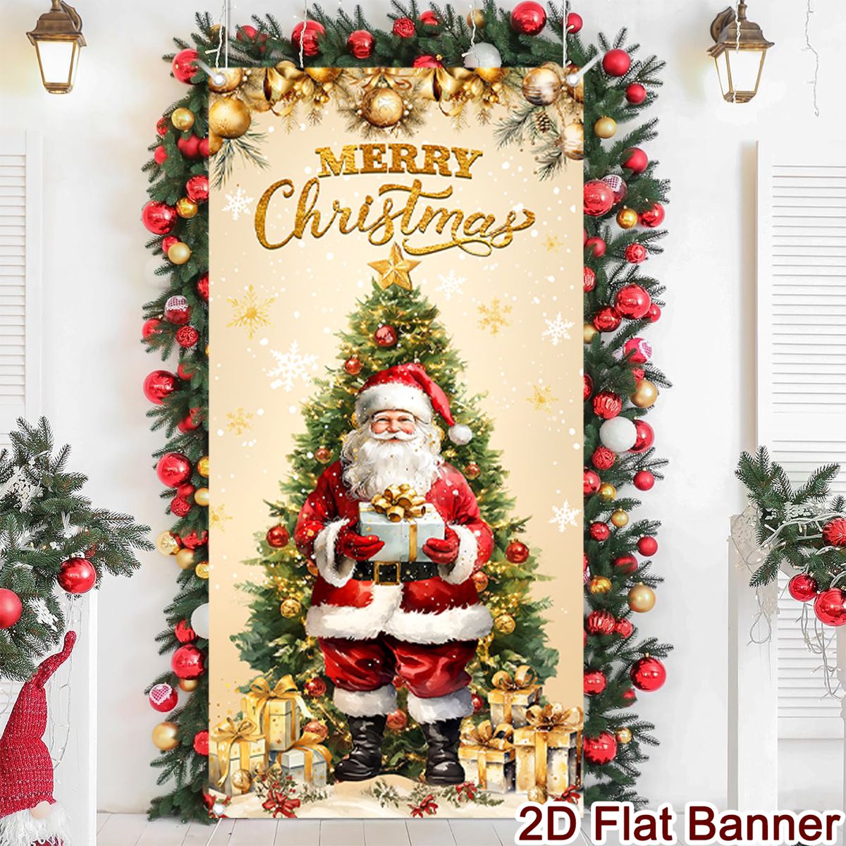 Christmas Door Banner Merry Ch - Home Decor Xmas Gifts 评论和价格
