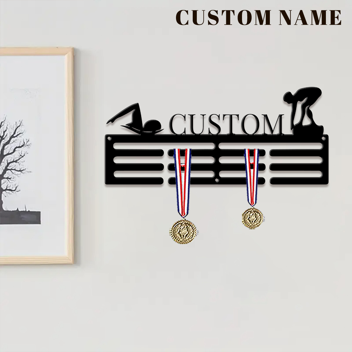 1pc Custom Swimming Metal Meda - Home Decor Halloween 评论和价格