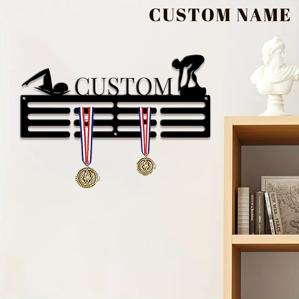 1pc Custom Swimming Metal Meda - Home Decor Halloween 评论和价格