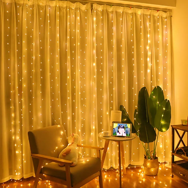 4/6M/8 Mode Curtain Garland on - String Curtain Light 评论和价格