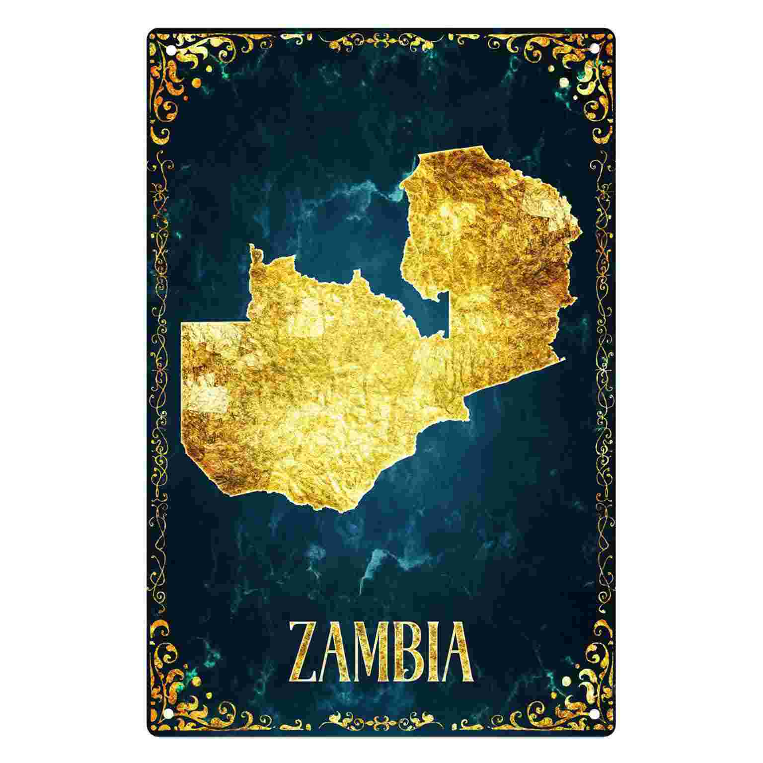 2D FLAT 1pc Zambia Gold Foil M - Home Decor Zambia 评论和价格