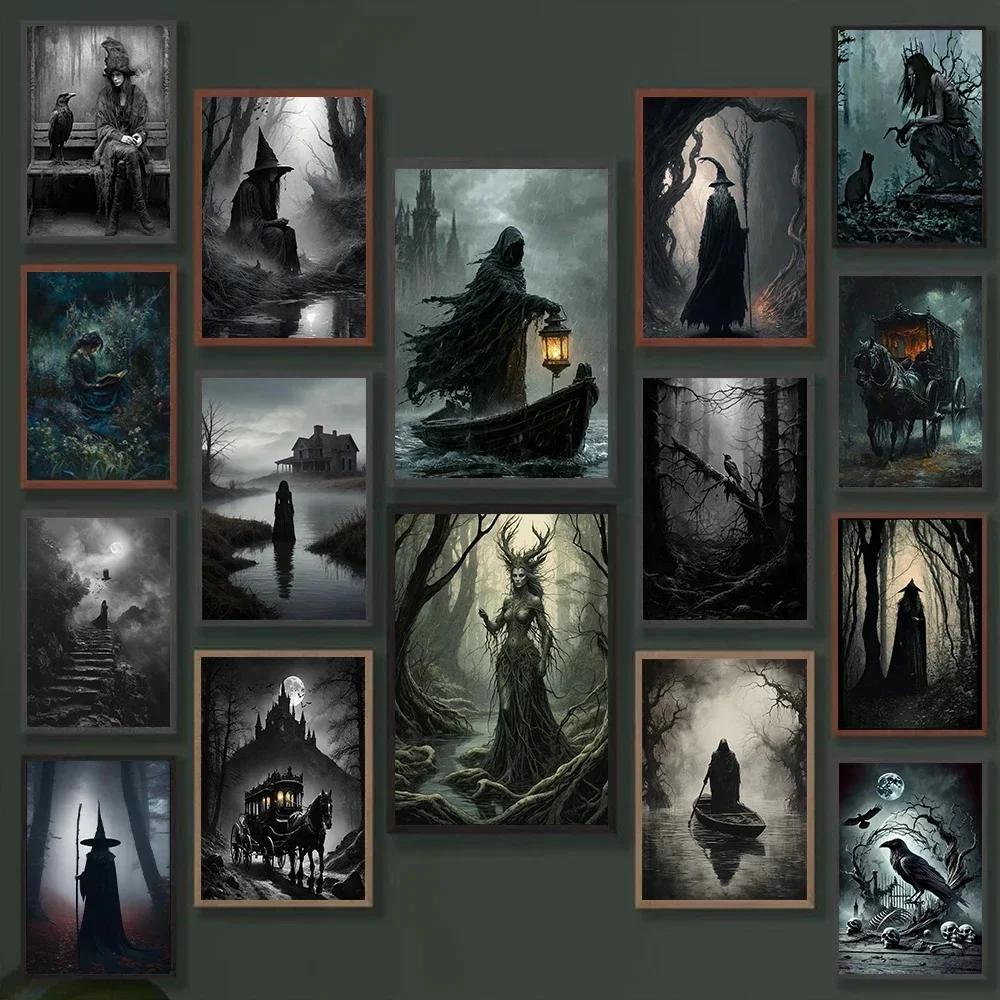 Dark Academia Gothic Witch Dem - Home Decor Gothic 评论和价格